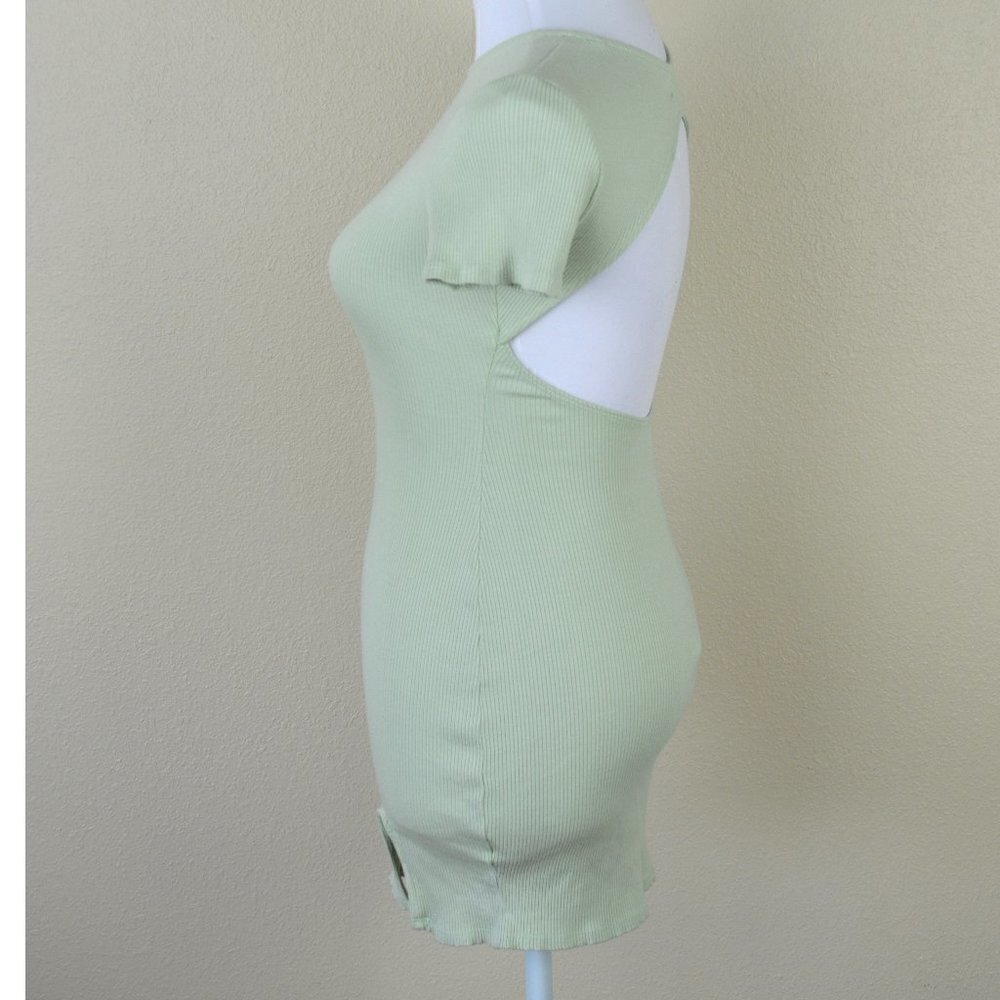 Urban Outfitters Aly Ribbed Open-back Mini Dress M - Picture 4 of 8